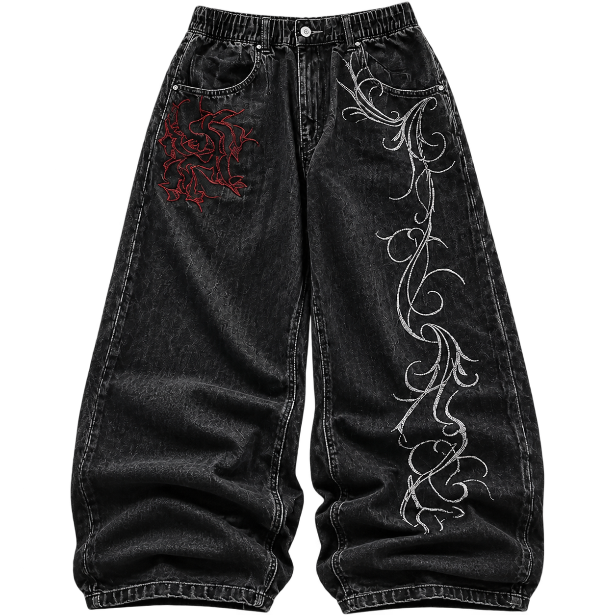 Calça Baggy Gothic Embroidery