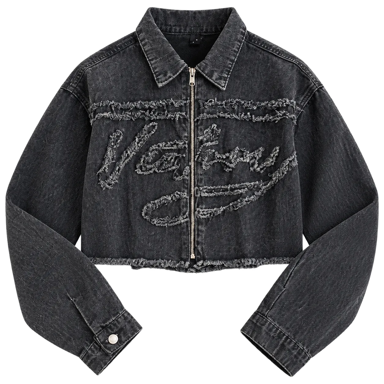 Jaqueta Jeans Cropped Destroyed