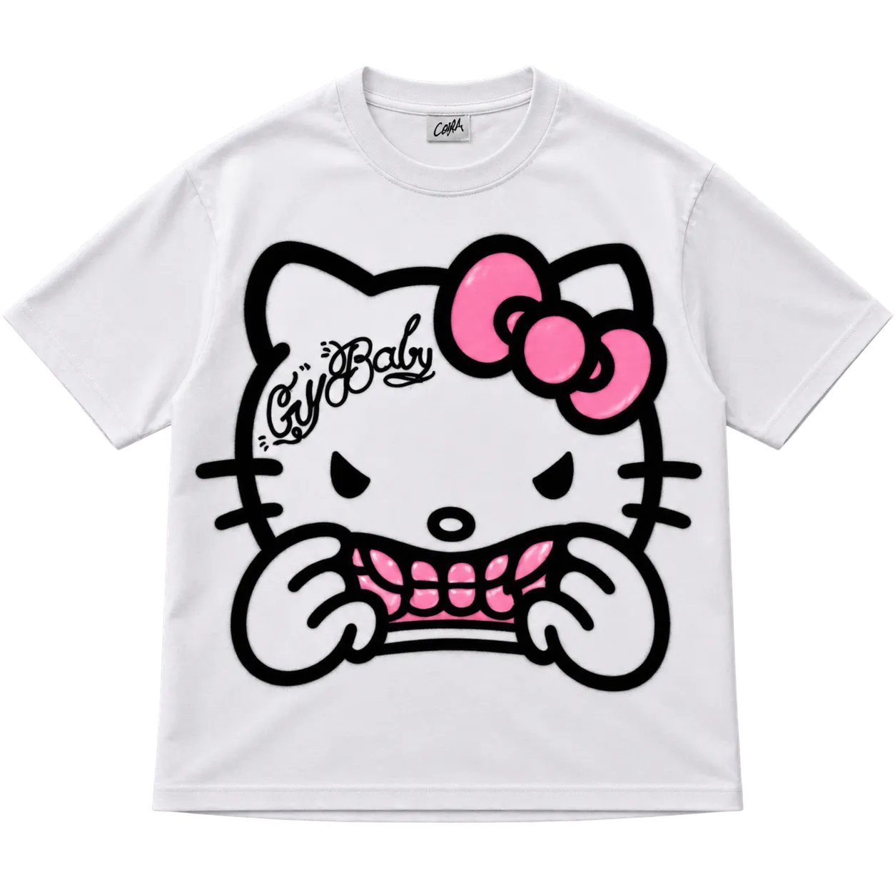 Baby Tee Kitty Graffiti
