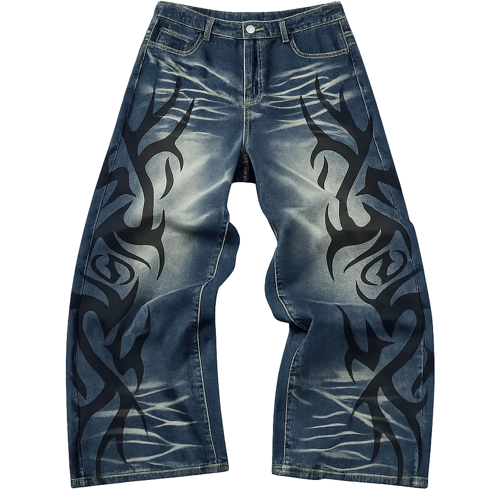 Calça Jeans Tribal Marcante Fade Y2K