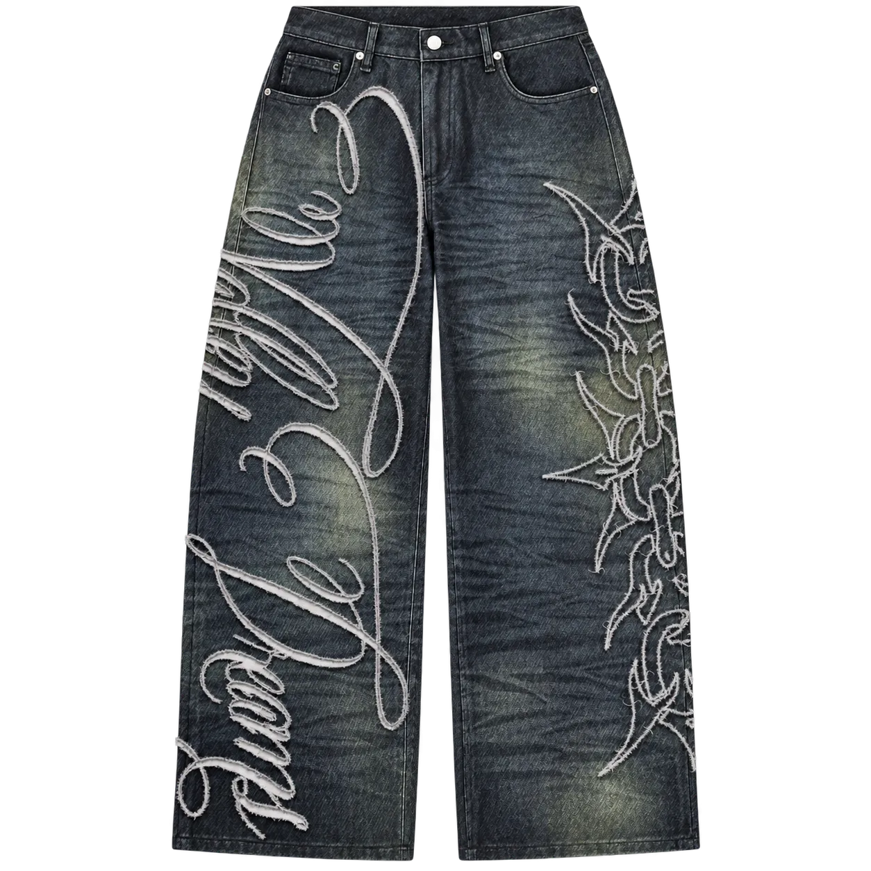 Calça Jeans Graffiti Stitch