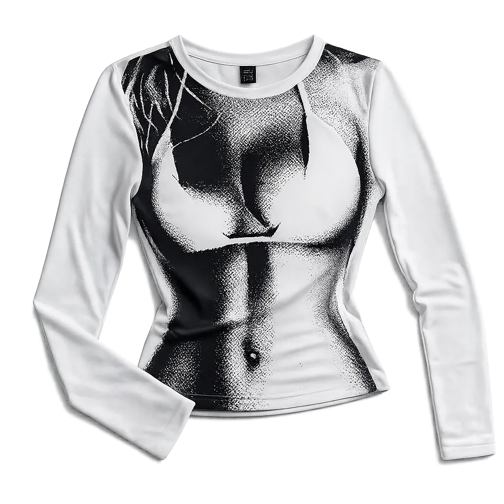 Blusa Manga Longa Graphic Y2K