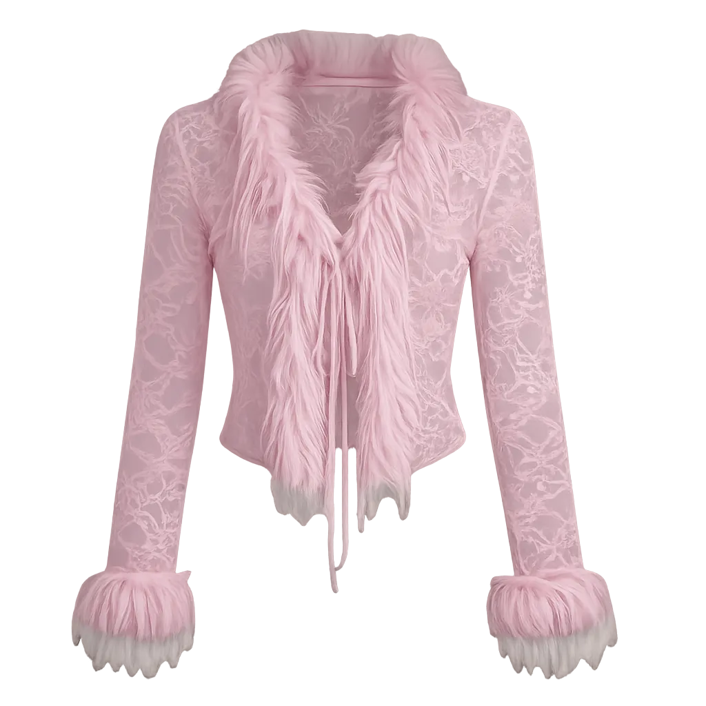 Cardigan Angel Pink Diva Y2K