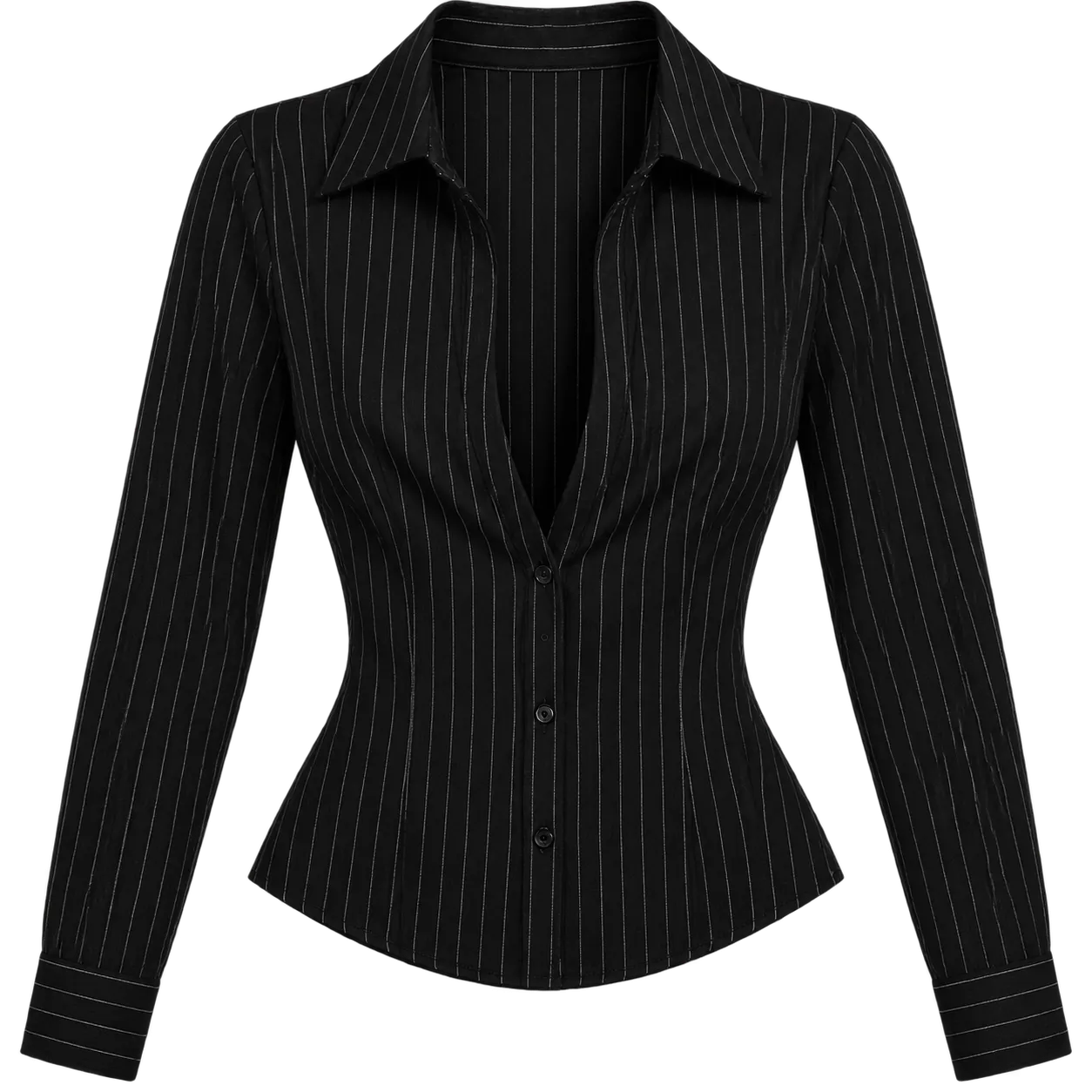 Camisa Alfaiataria Pinstripe